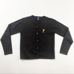 Warner Bros. Brown‎ Tweety Bird Cardigan Small